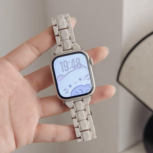 适用苹果S110手表iwatch9表带applewatch8/7/6树脂细款小蛮腰腕带