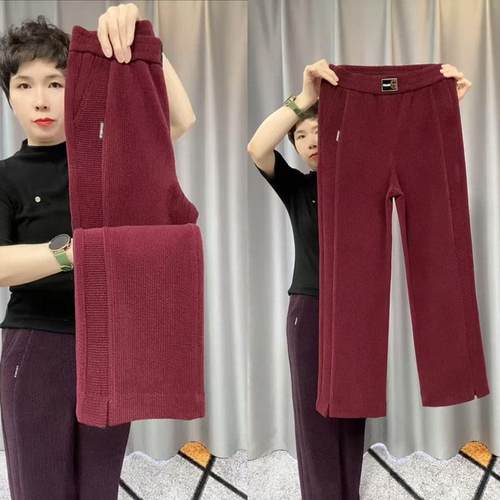 2025雪尼尔秋冬加厚保暖休闲裤