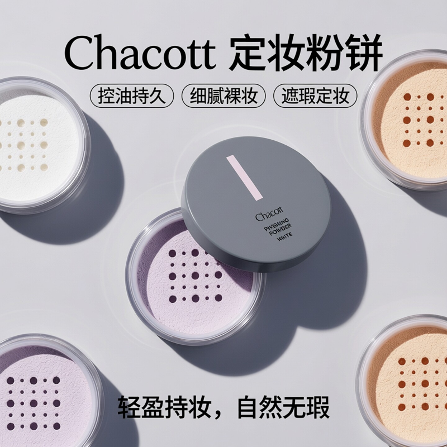 chacott插头散粉女士定妆粉饼蜜粉控油遮瑕持久不卡粉细腻裸妆 - 实物图