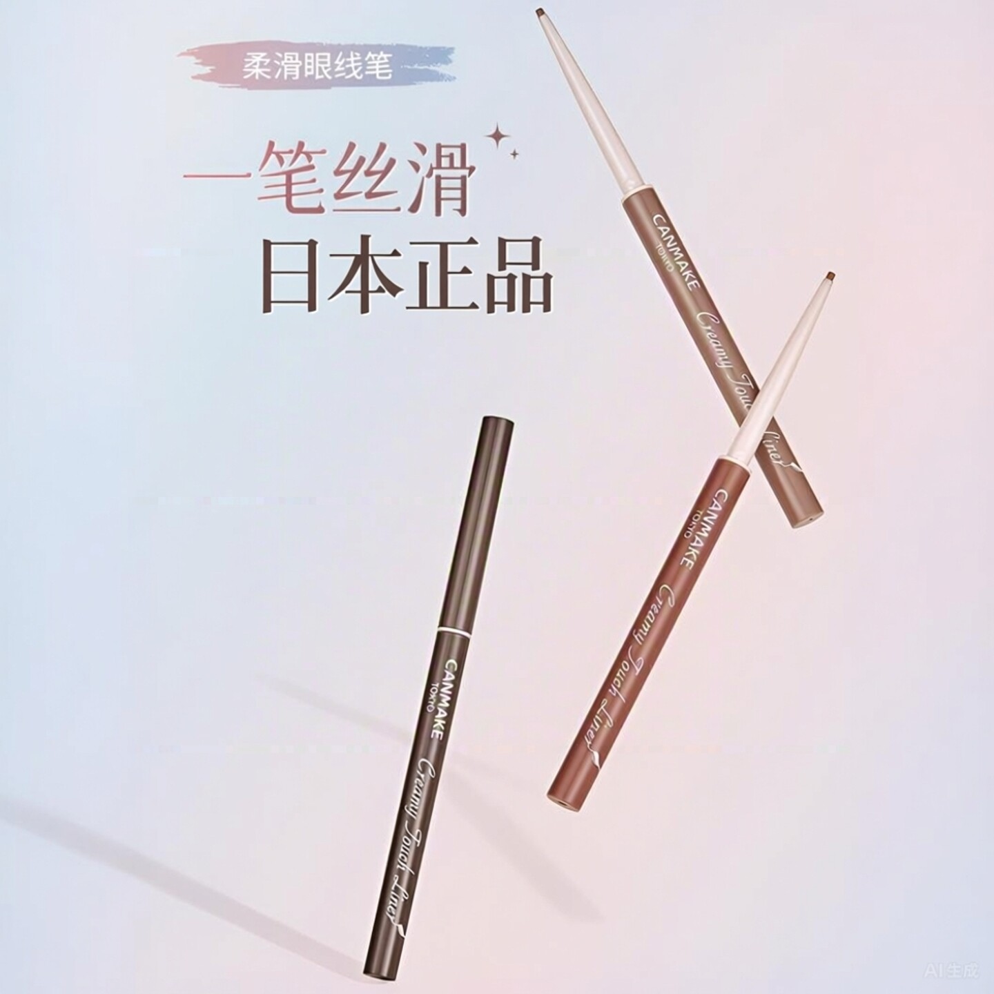 日本canmake井田砍妹12眼线胶笔极细15女防水防汗持久不晕染正品