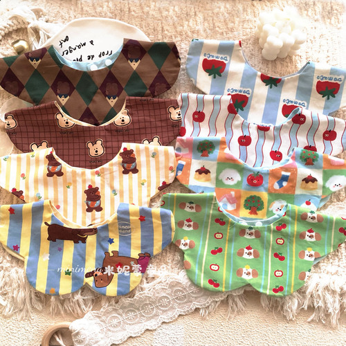 宝宝围兜纯棉ins风小围嘴