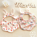 韩版ins风纯棉布棉纱婴儿口水巾宝宝围嘴兔耳朵花瓣围兜防吐奶