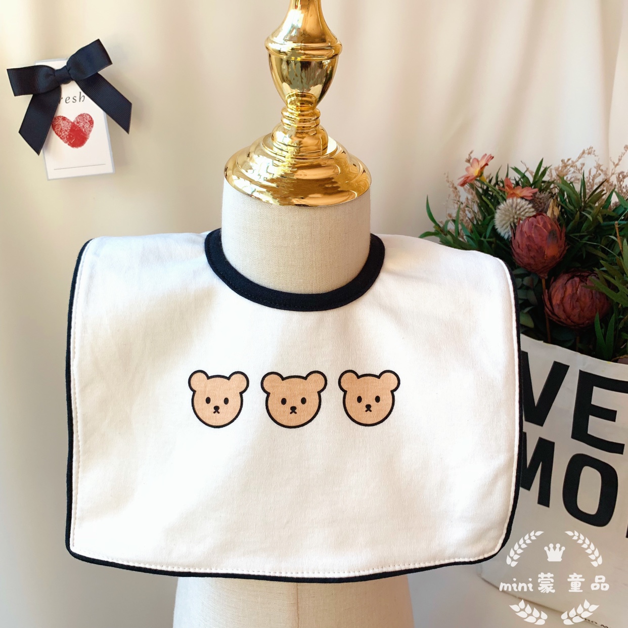 ins新款宝宝围嘴婴儿柔软饭兜