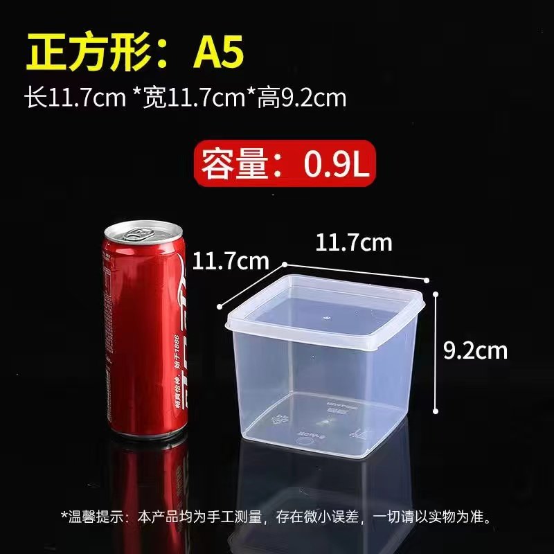 正方形透明带盖水果冷藏储物盒