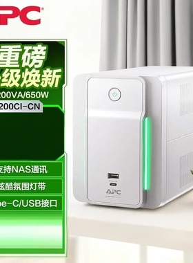 APC施耐德UPS不间断电源BX1200CI-CN 1200VA/650W后备式家用220V
