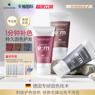 德国EVEMORE固色洗发水护色发膜染后去黄修护灰色粉红奶茶棕锁色
