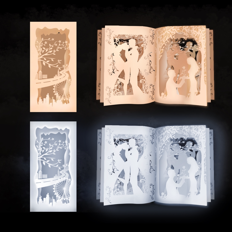 雕书本镂空剪影婚礼婚庆设计效果图仪式区手绘源文件psd素材969