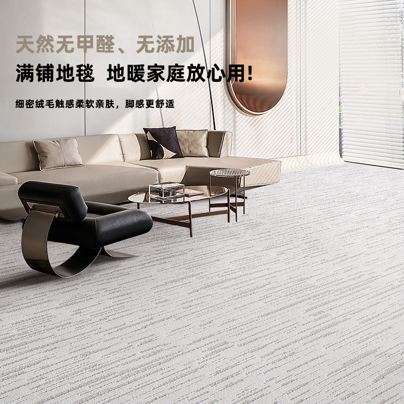 客厅地毯卧室耐脏易打理家用商用大面积满铺防水地垫定制高级感