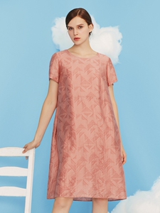 BALUODI芭罗蒂女装专柜夏装时尚轻薄立体几何印花H型显瘦女连衣裙