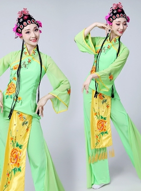 桃李杯春闺梦舞蹈服装成人古典舞民族扇子舞花旦戏曲秧歌演出服女