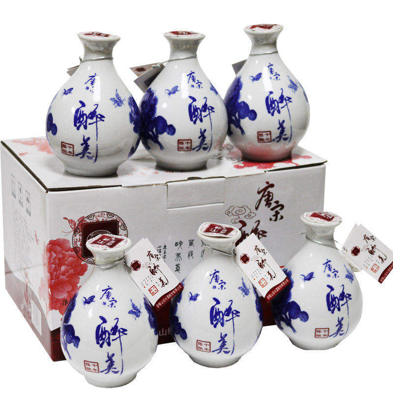 绍兴传统黄酒唐宋醉美十年500ml*6坛装整箱12度半干型经济实惠