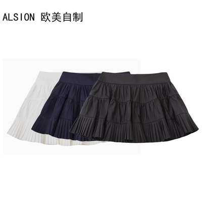 芭蕾蓬蓬百褶半身裙女高腰蛋糕裙