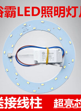 浴霸中间照明圆形LED灯板 替换配件 带驱动 白光高亮led灯片