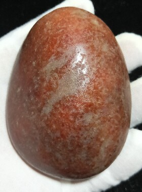 已售247.1克新疆和田玉红沁籽料原石大把件墨玉河新出料子需盘玩