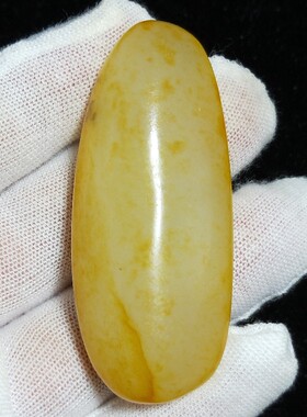 39.7克和田玉籽料原石把件洒金皮形状好毛孔清晰天然水草沁(订)