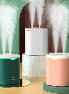 2025跨境爆款2.2LUSB单双喷雾加湿器 创意家用桌面大容量加湿器