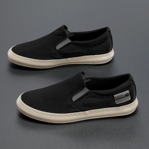 一脚蹬帆布鞋懒人透气百搭男鞋
