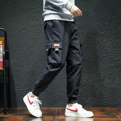 M-5xl fashion pants Japanese overalls men's casual pants men's 95 cotton + 5 others