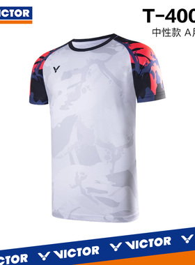 VICTOR/威克多羽毛球服男女款针织运动短袖T恤 T-40017