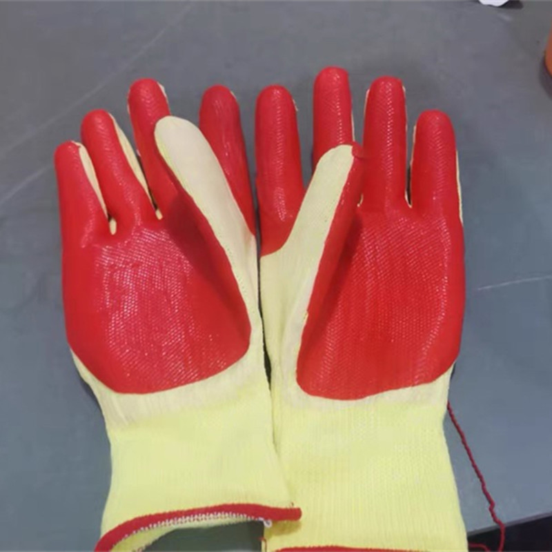 牛郎星胶片手套塑胶涂胶加厚劳保手套胶皮防滑防水耐磨橡胶手套