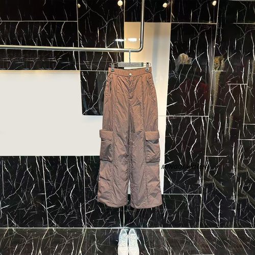 日系工装风鹅绒羽绒裤