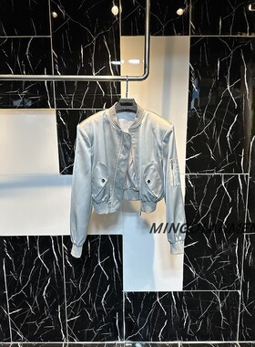 2026年春季新款美式复古短款棒球服休闲百搭飞行员夹克外套上衣女