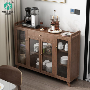 厨房置物架落地多层餐边柜防尘储物柜碗碟橱柜微波炉收纳架多功能