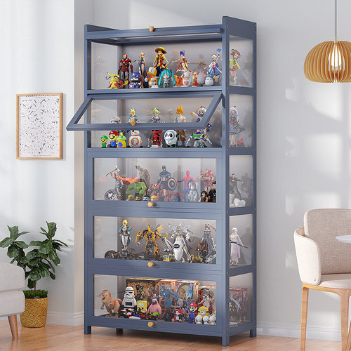 手办展示柜亚克力陈列柜子玩具展示架化妆品收纳产品置物货架家用