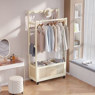 高端卧室落地挂衣架入户门简易衣帽架2025新款衣服置物架移动衣架