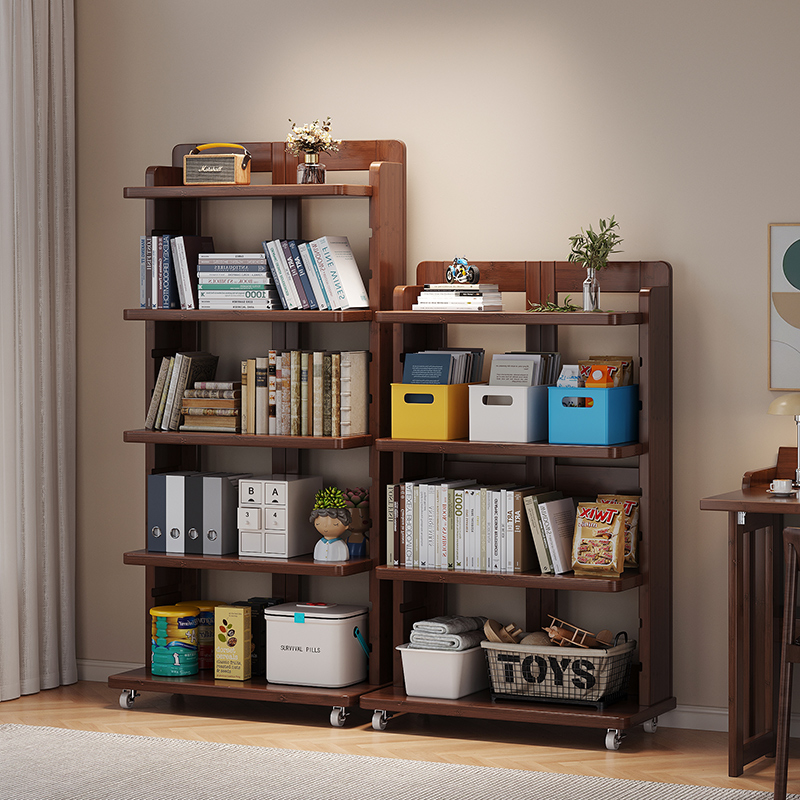 儿童书架一体靠墙可移动墙边