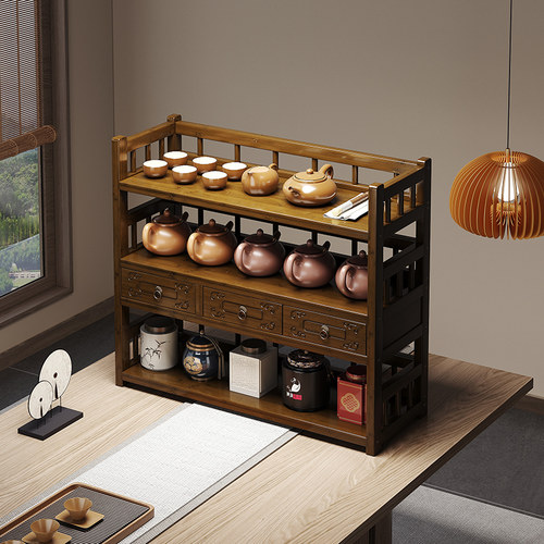 博古架楠竹多宝阁客厅茶室展示架