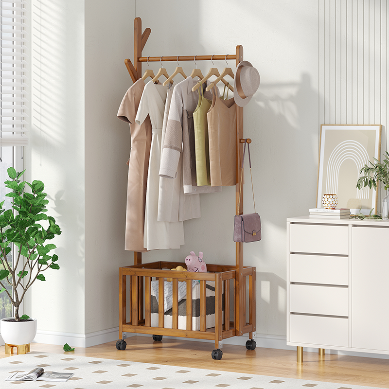 简易衣帽架家用可移动