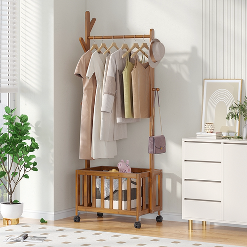 简易衣帽架家用可移动