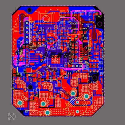 FU6861Q无感FOC电钻项目 AD格式原理图+PCB源文件 kei源码