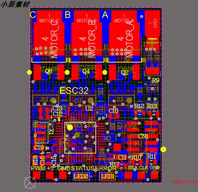 STM32F103c8t6方案无感无刷电机设计资料 包含原理图+PCB+源码