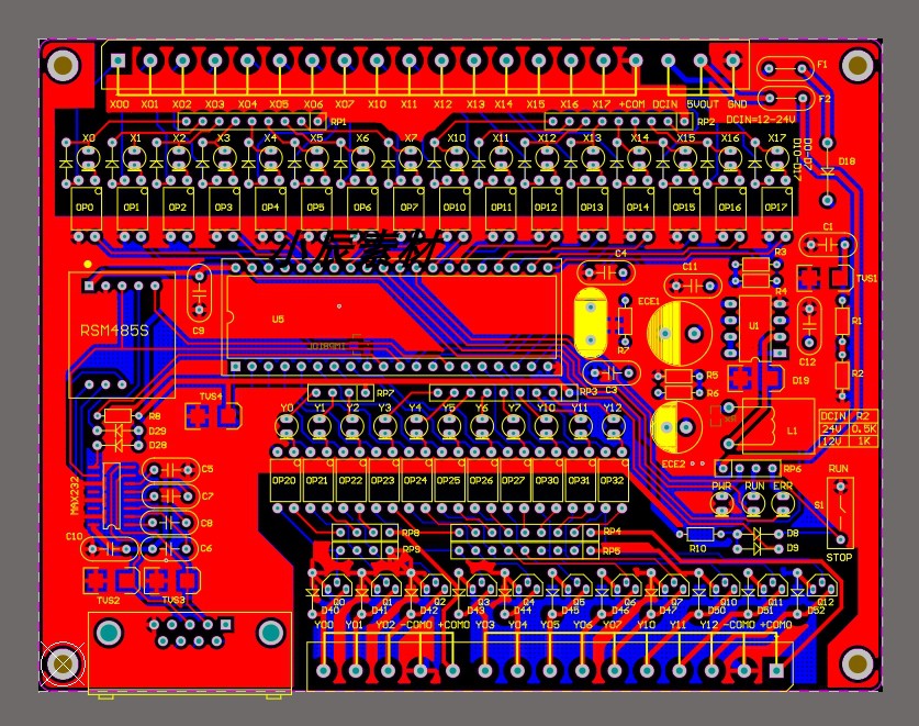 IAP12C5A60S2主控 16进11出 工控板PCB+原理图+物料单