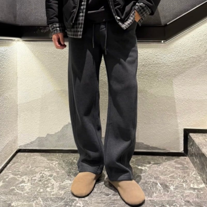 冬季美式重磅加绒加厚直筒休闲裤简约百搭防寒保暖运动阔腿卫裤男,男装,卫裤,淘宝优惠券,粉丝福利购,淘宝优惠卷