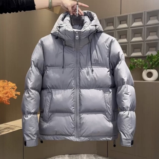 冬季加厚云柔棉轻量化连帽棉服外套男简约百搭御寒保暖户外冲锋衣