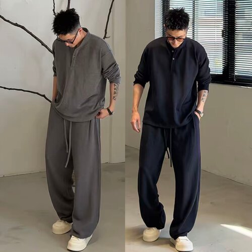 春夏高级感老钱风休闲运动套装