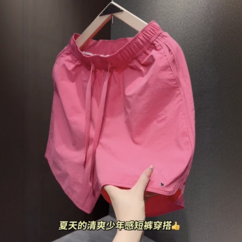 夏季薄款冰丝速干糖果色休闲短裤