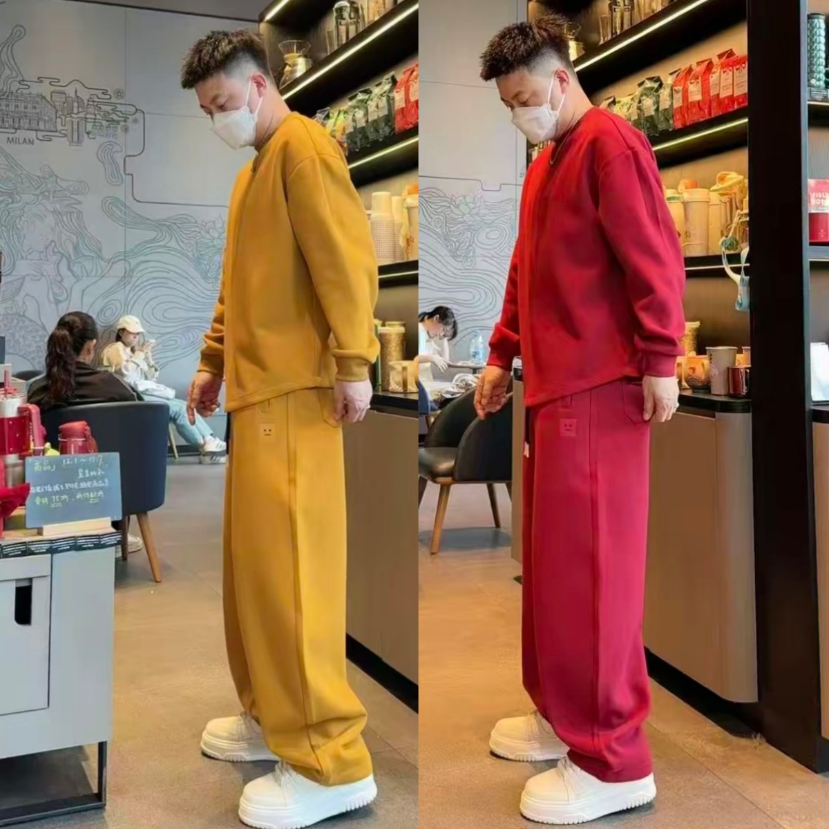 冬季重磅加绒加厚休闲运动套装