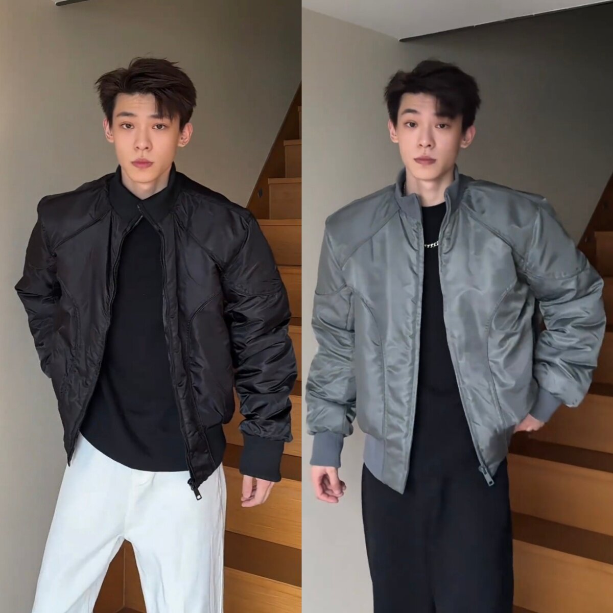 冬季美式户外飞行员立领夹克棉服男士百搭防风保暖休闲外套冲锋衣