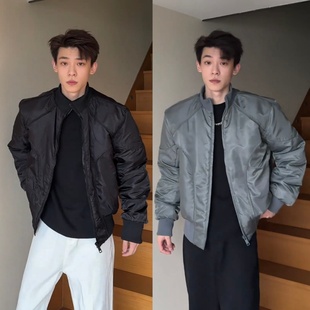 冬季美式户外飞行员立领夹克棉服男士百搭防风保暖休闲外套冲锋衣