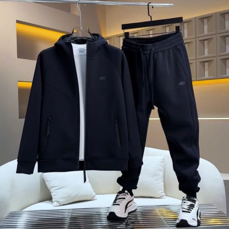 秋冬潮牌轻奢连帽休闲运动套装