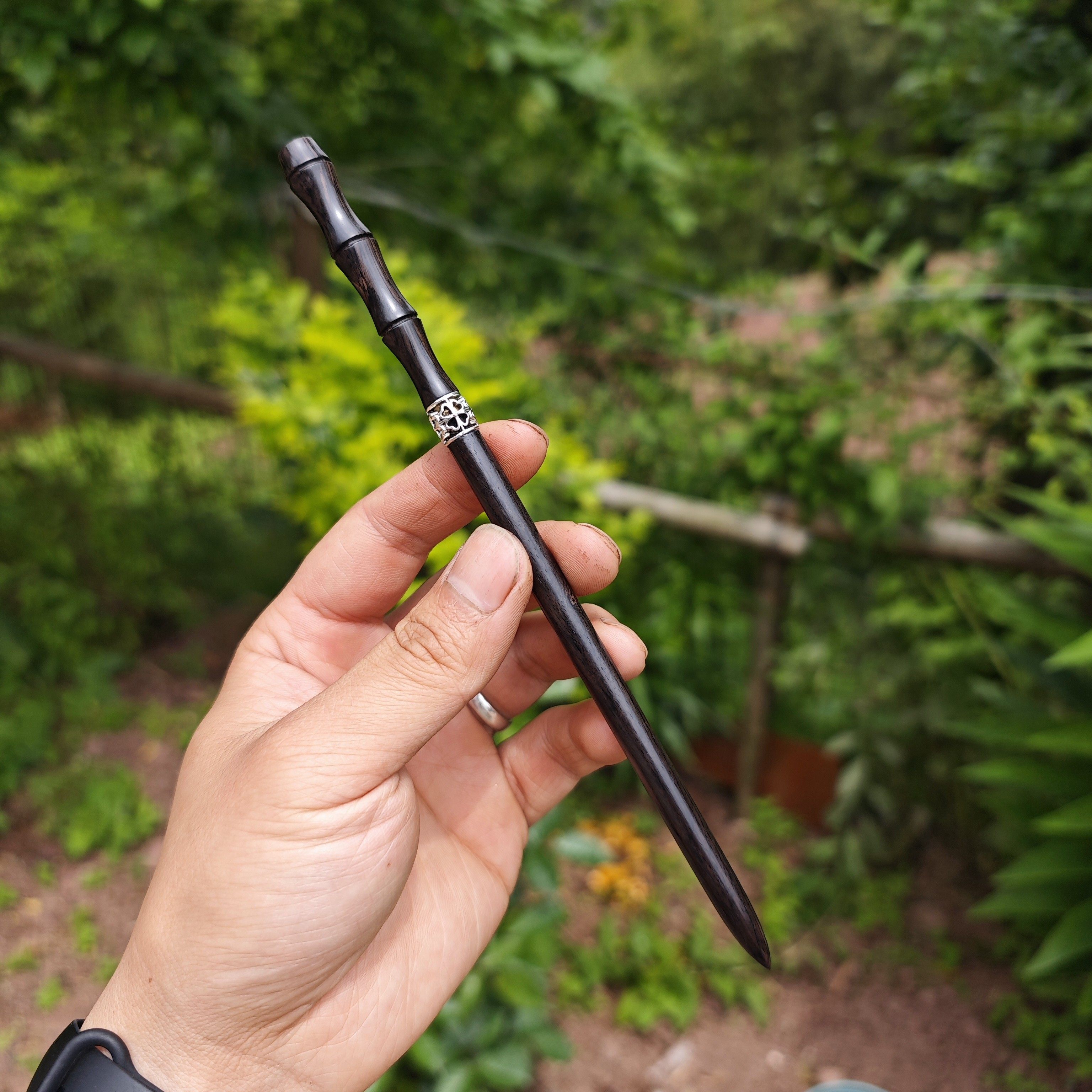 竹节藏剑簪古风简约手工木发簪工艺品生日礼物古风簪子