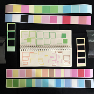 基础追星正方形长方形圈圈卷卷咕咕万物贴纸卷