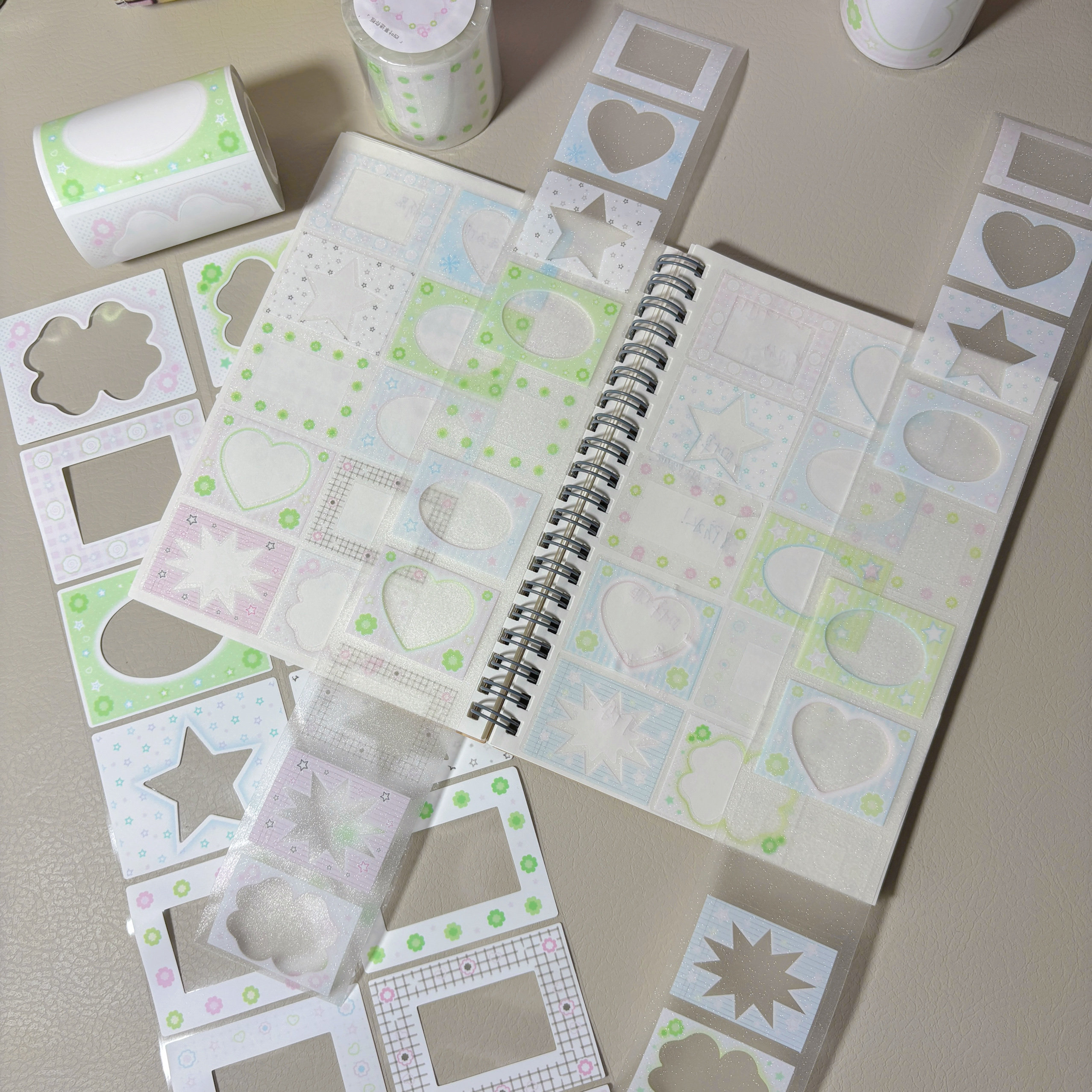 （现货）四叶草相框｜咕咕万物原创四叶草拼贴盐系相框韩系,文具电教/文化用品/商务用品,和纸胶带,淘宝优惠券,粉丝福利购,淘宝优惠卷