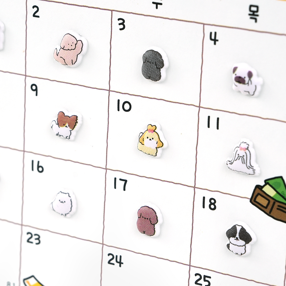 pinkfoot动物咕卡手账海绵装饰贴纸（4款选）