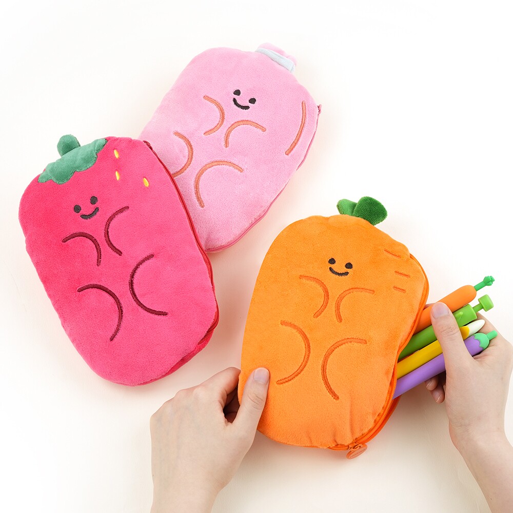 pinkfoot胖嘟嘟胡萝卜朋友们收纳笔袋化妆包carrot friends 3选