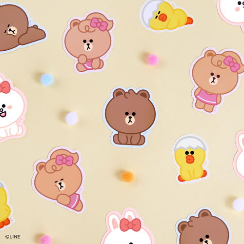 韩国进口line friends 大号装饰贴纸 big sticker（12款选）